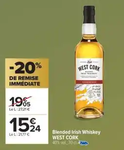 Carrefour Market Blended Irish Whiskey WEST CORK offre
