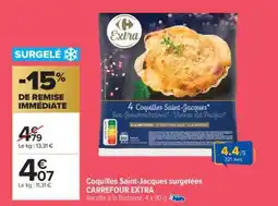 Carrefour Market Coquilles Saint-Jacques surgelées CARREFOUR EXTRA offre