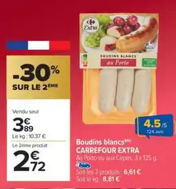 Carrefour Market Boudins blancs CARREFOUR EXTRA offre
