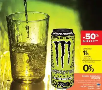 Carrefour Market Boisson Energisante Monster offre