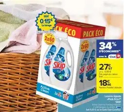 Carrefour Market Lessive liquide Pack éco SKIP offre