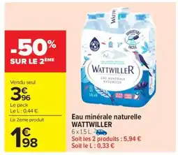Carrefour Market Eau Minérale Naturelle Wattwiller offre