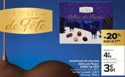 Carrefour Market Assortiment de chocolats Délice de Plaisir ESPRIT DE FÊTE offre