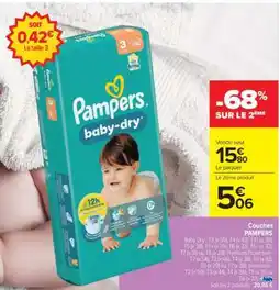 Carrefour Market Couches PAMPERS offre