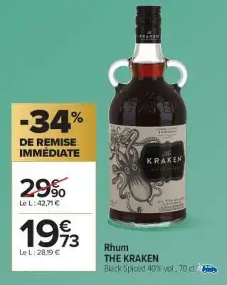 Carrefour Market Rhum The Kraken offre