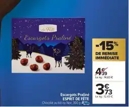 Carrefour Market Escargots Praliné ESPRIT DE FÊTE offre