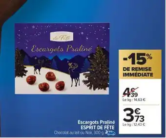 Carrefour Market Escargots Praliné ESPRIT DE FÊTE offre