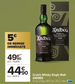 Carrefour Market Scotch Whisky Single Malt ARDBEG offre