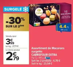 Carrefour Market Assortiment de Macarons surgelés CARREFOUR EXTRA offre