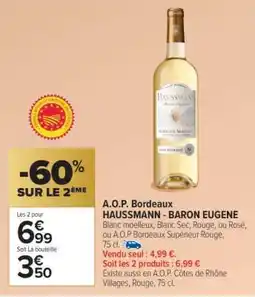 Carrefour Market A.O.P. Bordeaux HAUSSMANN - BARON EUGENE offre