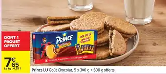 Carrefour Prince LU Goût Chocolat offre