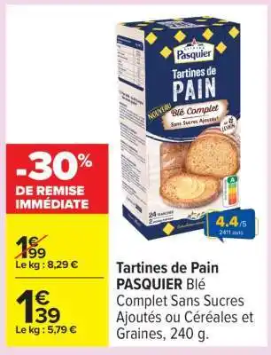 Tartines de Pain Pasquier