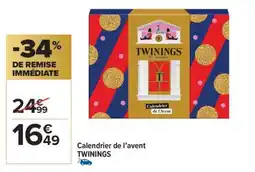 Carrefour Market Calendrier de l’avent TWININGS offre