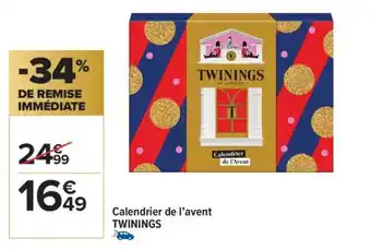 Carrefour Market Calendrier de l’avent TWININGS offre