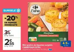 Carrefour Market Mini gratins de légumes surgelés CARREFOUR EXTRA offre