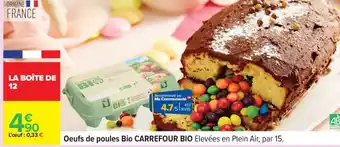 Oeufs de poules Bio CARREFOUR BIO