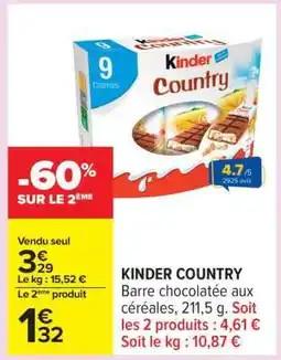 Carrefour KINDER COUNTRY offre