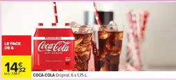 Carrefour COCA COLA Original, 6 x 1,75 L offre
