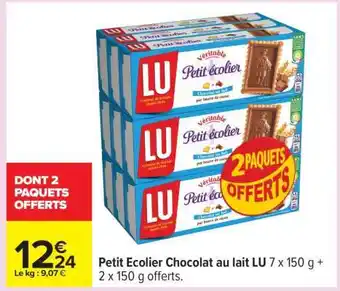 Carrefour Petit Écolier Chocolat Au Lait Lu offre