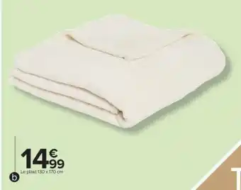 Carrefour Le plaid 130 x 170 cm offre