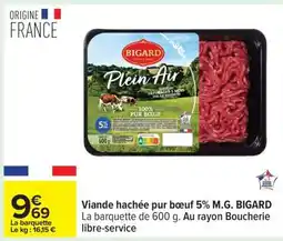 Carrefour Viande hachée pur bœuf 5% M.G BIGARD offre