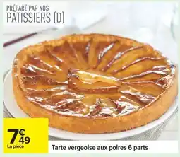 Carrefour Tarte vergeoise aux poires 6 parts offre