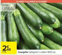 Carrefour Courgette offre
