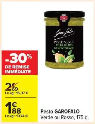 Carrefour PESTO GAROFALO offre