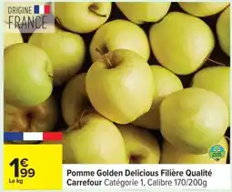 Carrefour Pomme Golden Delicious Filière Qualité offre