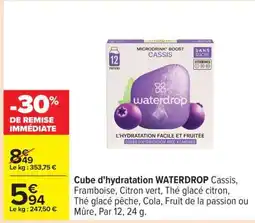 Carrefour Cube d'hydratation WATERDROP offre