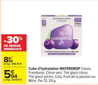 Carrefour Cube d'hydratation WATERDROP offre