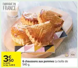 Carrefour 6 chaussons aux pommes offre