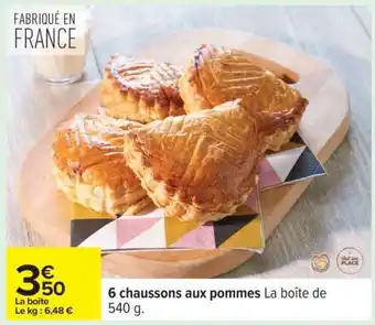 Carrefour 6 chaussons aux pommes offre
