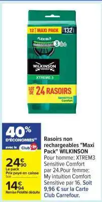 Carrefour Maxi Pack WILKINSON offre
