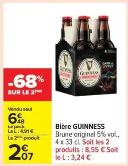 Carrefour Bière Guinness offre