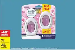 Carrefour Désodorisant WC Duo Pack FEBREZE offre