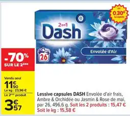 Carrefour DASH Lessive capsules offre