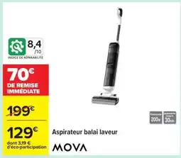 Carrefour Aspirateur balai laveur offre