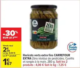 Carrefour Haricots verts extra-fins CARREFOUR EXTRA offre