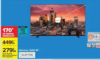 Carrefour Téléviseur QLED 4K offre