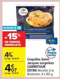 Carrefour Coquilles Saint-Jacques surgelées CARREFOUR EXTRA offre