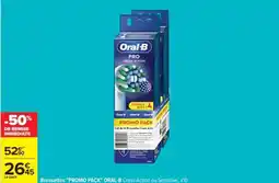 Carrefour Brossettes PROMO PACK ORAL-B Cross Action ou Sensitive, x10 offre