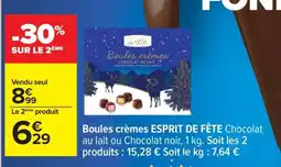 Carrefour Boules crèmes ESPRIT DE FÊTE offre