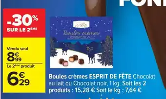 Carrefour Boules crèmes ESPRIT DE FÊTE offre