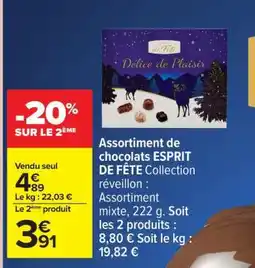 Carrefour Assortiment de chocolats ESPRIT DE FÊTE offre