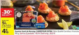 Carrefour Saumon fumé de Norvège CARREFOUR EXTRA offre