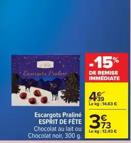 Carrefour Escargots Praliné ESPRIT DE FÊTE offre