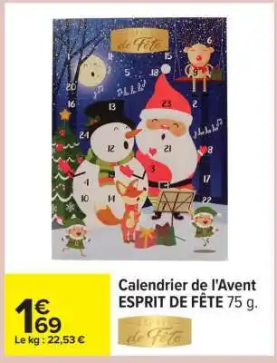Carrefour Calendrier De L'avent offre