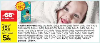 Carrefour Couches PAMPERS offre