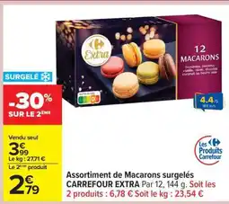 Carrefour Assortiment de Macarons surgelés CARREFOUR EXTRA offre